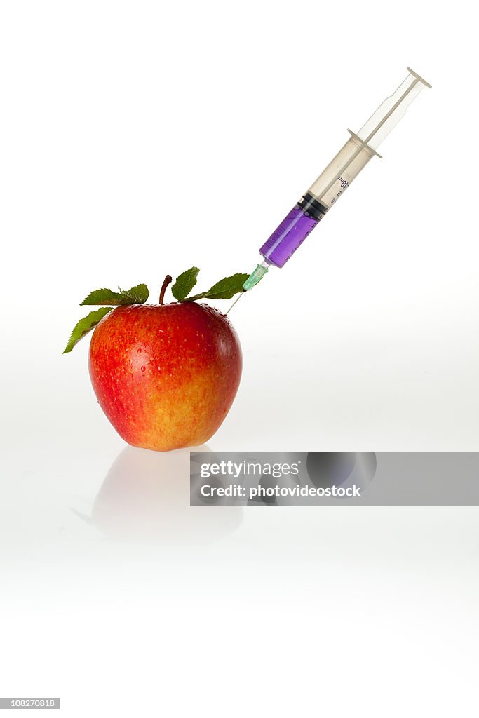 Purple Liquid, eingespritzte in Roter Apfel