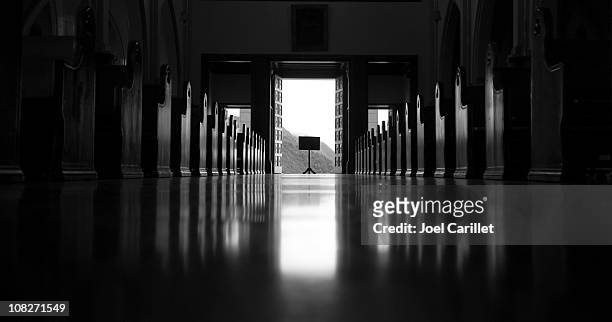 church exit - empty church stock pictures, royalty-free photos & images