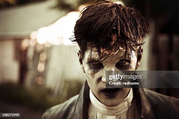 zombie monster glaring - frankenstein stockfoto's en -beelden