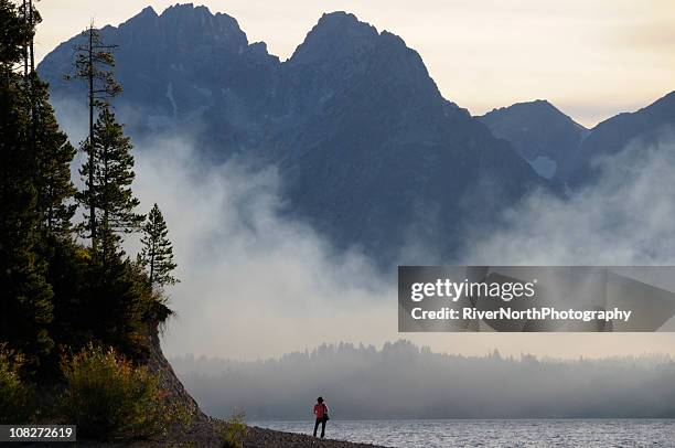 grand tetons sunset - teton range stock pictures, royalty-free photos & images