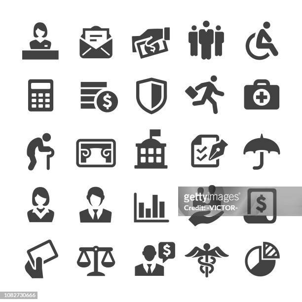 social security icons - smart series - insurance icon stock illustrations
