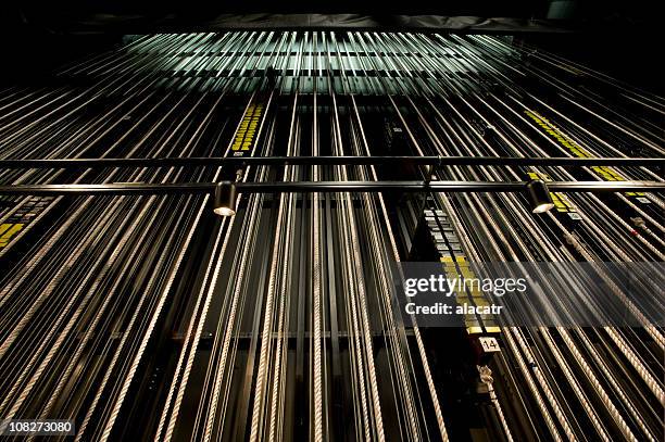 rigging for theater, backstage view - backstage view stock pictures, royalty-free photos & images