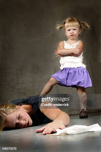 a two year old having a tantrum over her mother - seconde place stock pictures, royalty-free photos & images