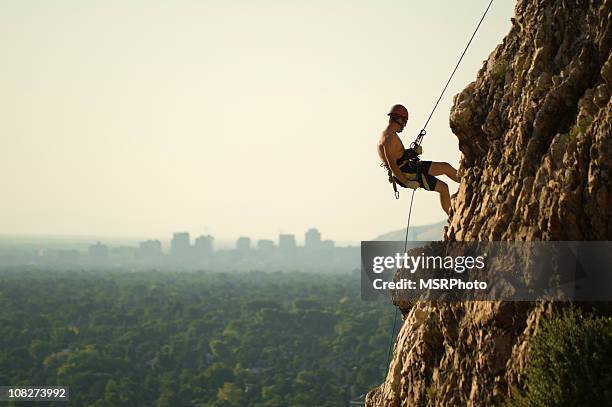 roccia rapelling - salt lake city   utah foto e immagini stock