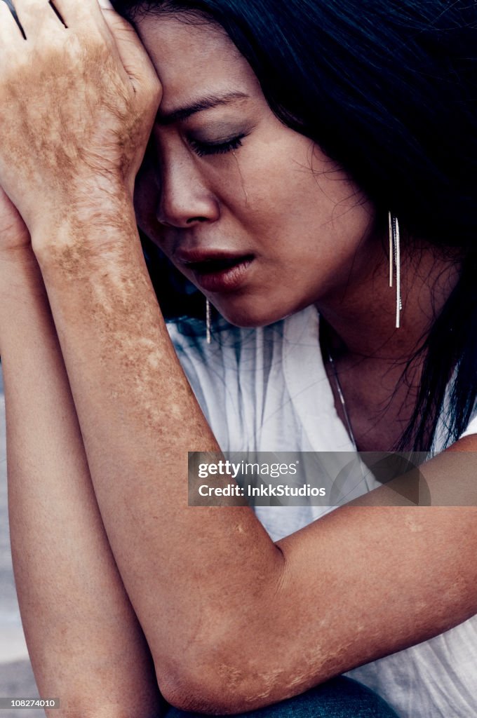 Asian Woman Crying