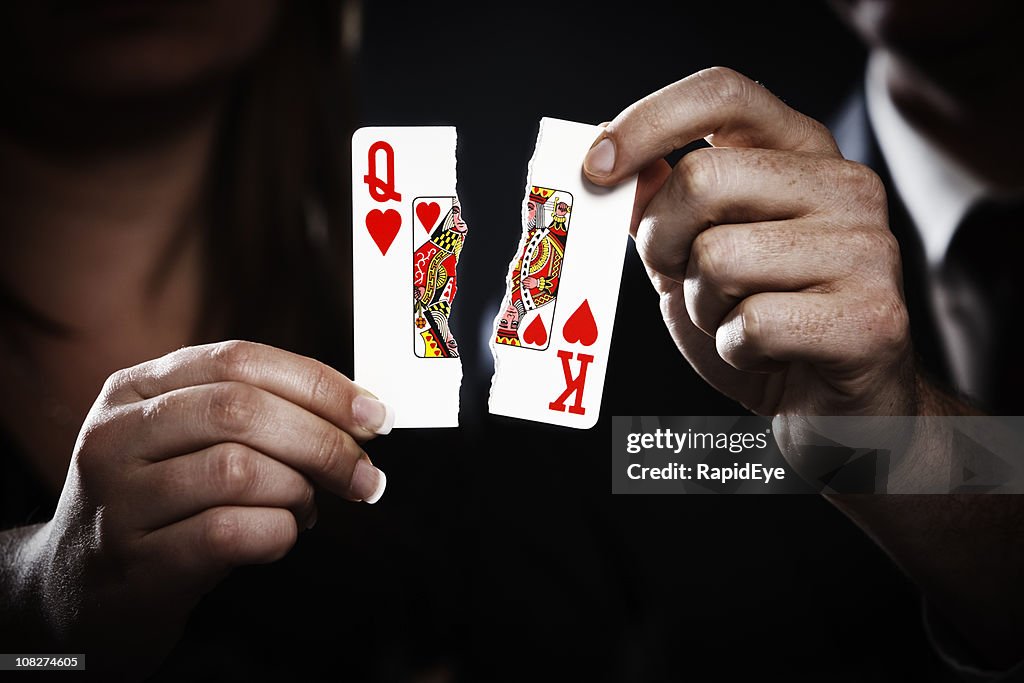 Lacerato carte da gioco simbolizzare Divorzio