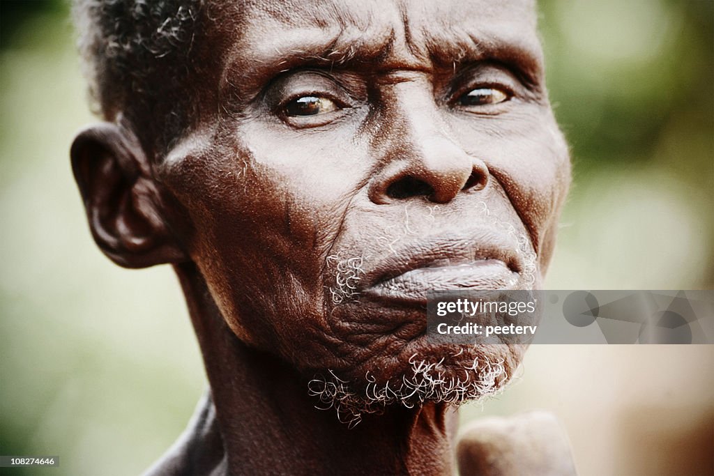 Old african tribal chief