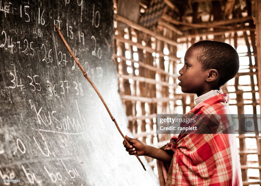 African Numbers African Child Learning Numbers At School High-Res Stock Photo - Getty ...
