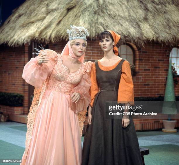 Cinderella, a made for TV movie, CBS television special, originally broadcast February 22, 1965. Pictured left to right: Celeste Holm , Lesley Ann...