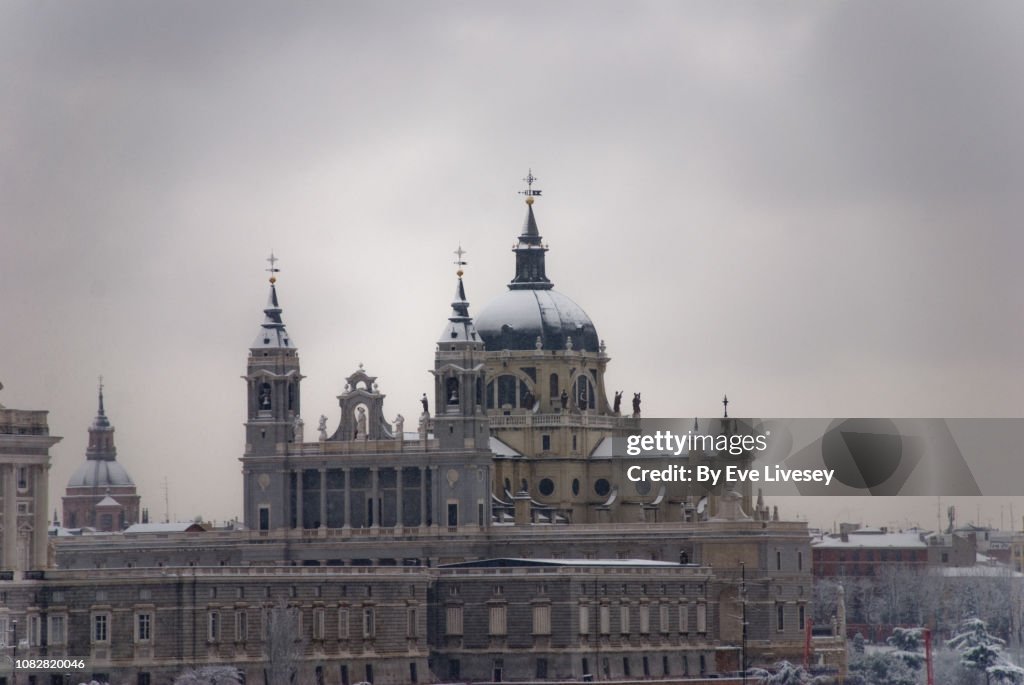 Almudena Cathedral in Snow