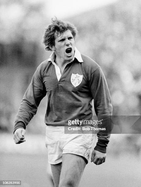 Fergus Slattery of Ireland during the Rugby Union International match between Ireland and Romania at Lansdowne Road in Dublin, 18th October 1980. The...
