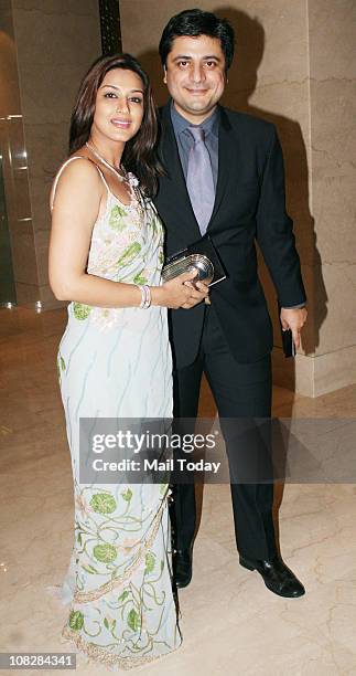 Sonali Bendre and her husband Goldie Behl during Shabana Azmi's Charity Show 'Mizwan' which is an Welfare Society run by her at Trident, Bandra...