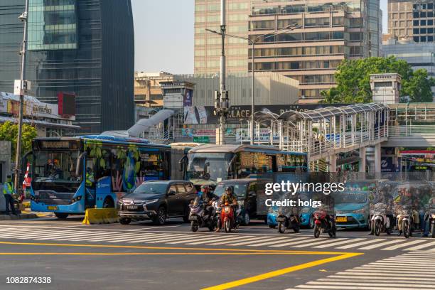 jakarta traffic jam, indonesia - indonesia bikes traffic stock pictures, royalty-free photos & images