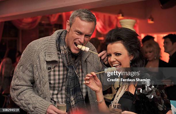 Mark Foster and Karen Hardy celebrate Thorntons' 100th Anniversary at Shoreditch House on January 24, 2011 in London, England.