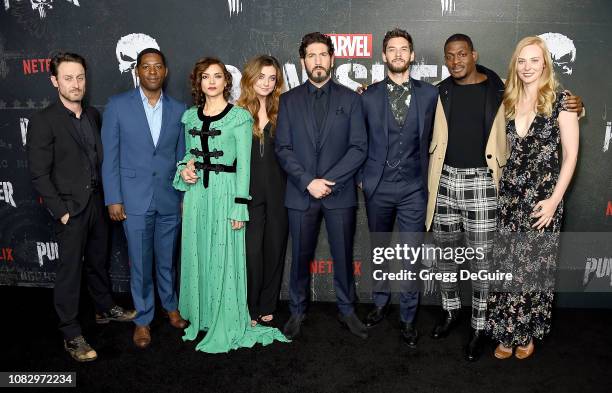 Josh Stewart, Royce Johnson, Amber Rose Revah, Giorgia Whigham, Jon Bernthal, Ben Barnes, Jason R. Moore, and Deborah Ann Woll arrive at Marvel's...