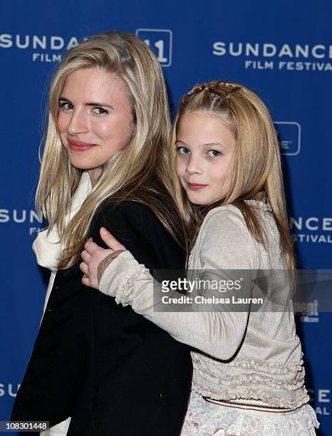 Actresses Brit Marling and Avery Pohl attend "Sound Of My Voice" at the Yarrow Hotel Theatre during the 2011 Sundance Film Festival on January 24,...