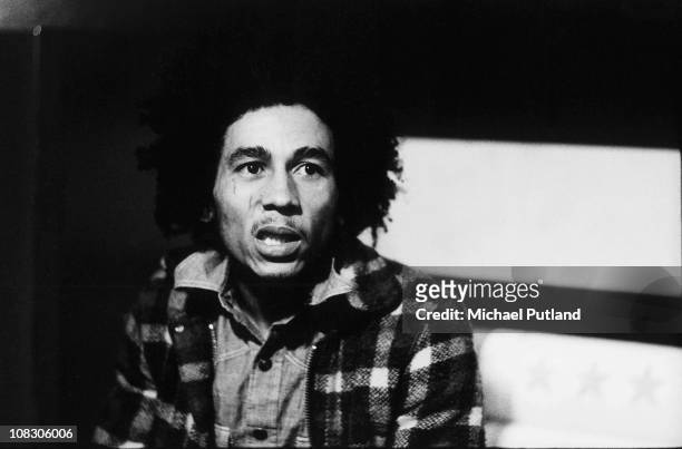 Portrait of Jamaican singer-songwriter and musician Bob Marley in London, 31st May 1973.