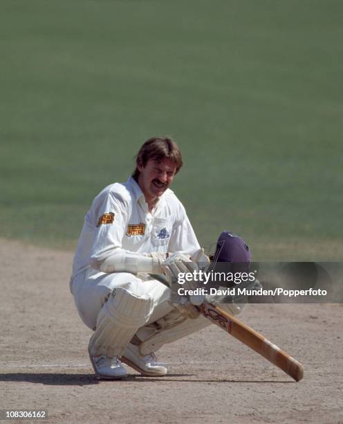 Jack Russell batting for England during the 1st Test match between the West Indies and England played at Sabina Park in Kingston, Jamaica, 19th...