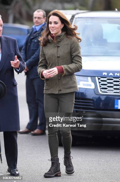 Catherine, Duchess of Cambridge visits King HenryÕs Walk Garden on January 15, 2019 in London, United Kingdom.