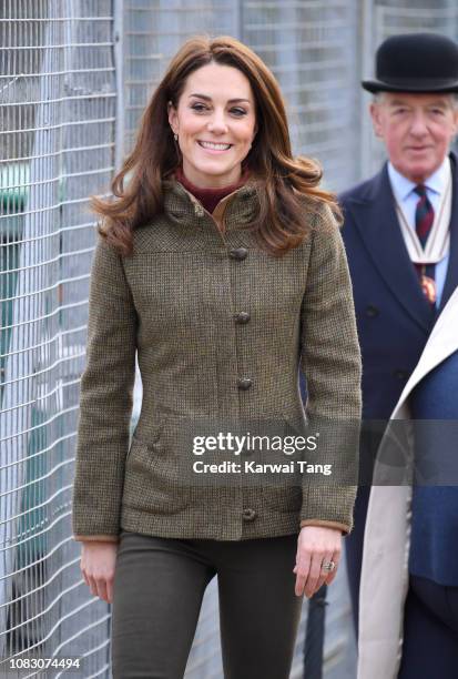 Catherine, Duchess of Cambridge visits King HenryÕs Walk Garden on January 15, 2019 in London, United Kingdom.