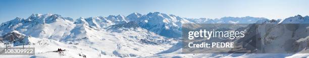 admiring the pyrenees - mountain snow stockfoto's en -beelden