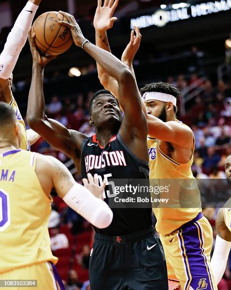 Capela Houston Rockets Clint Capela of the Houston Rockets drives to the basket between ...