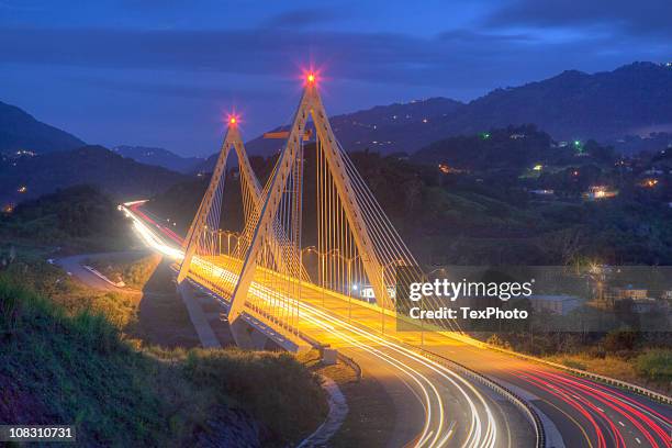 modern bridge in puerto rico - puerto rico road stock pictures, royalty-free photos & images