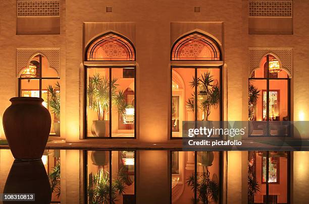 arabian style resort - emirates palace stock pictures, royalty-free photos & images