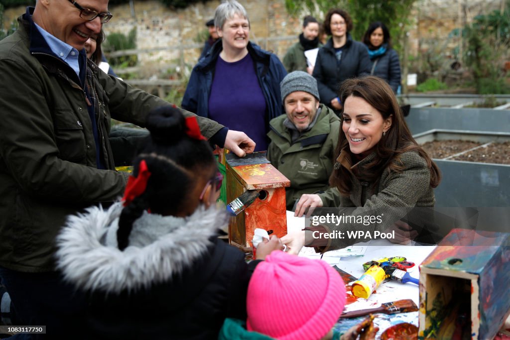 The Duchess Of Cambridge Visits Islington Community Garden