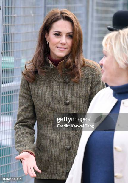 Catherine, Duchess of Cambridge visits King Henry's Walk Garden on January 15, 2019 in London, United Kingdom.