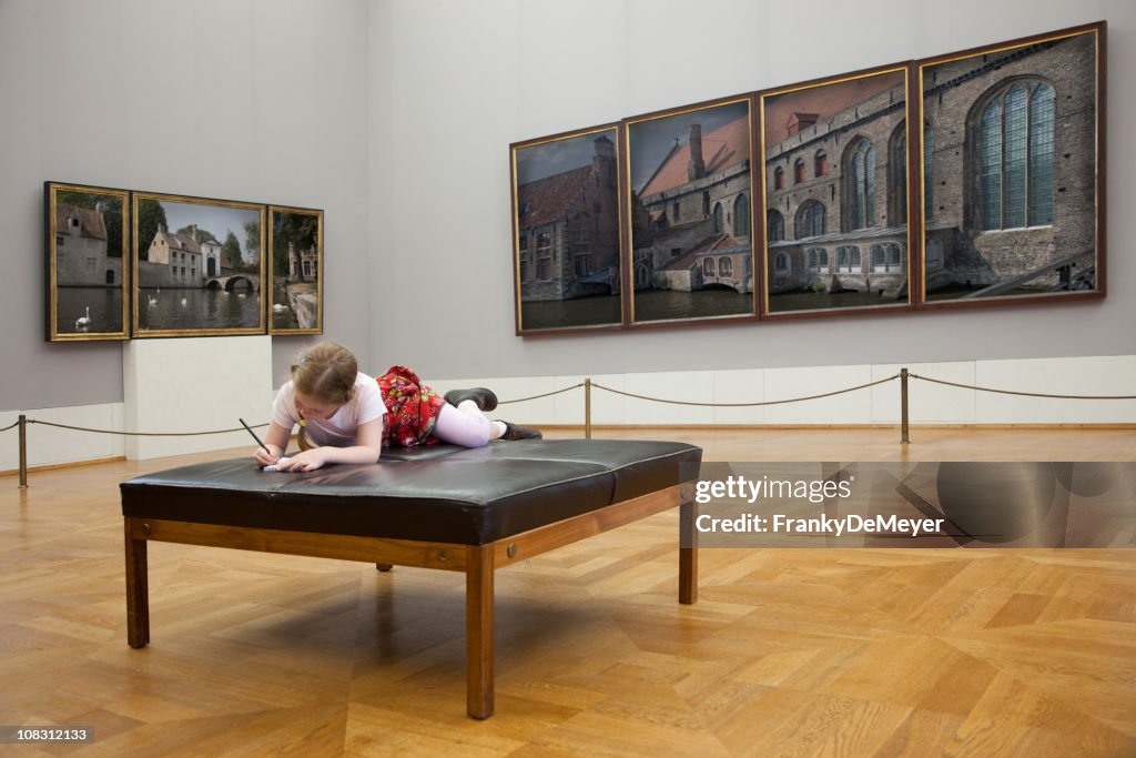 Girl at the museum