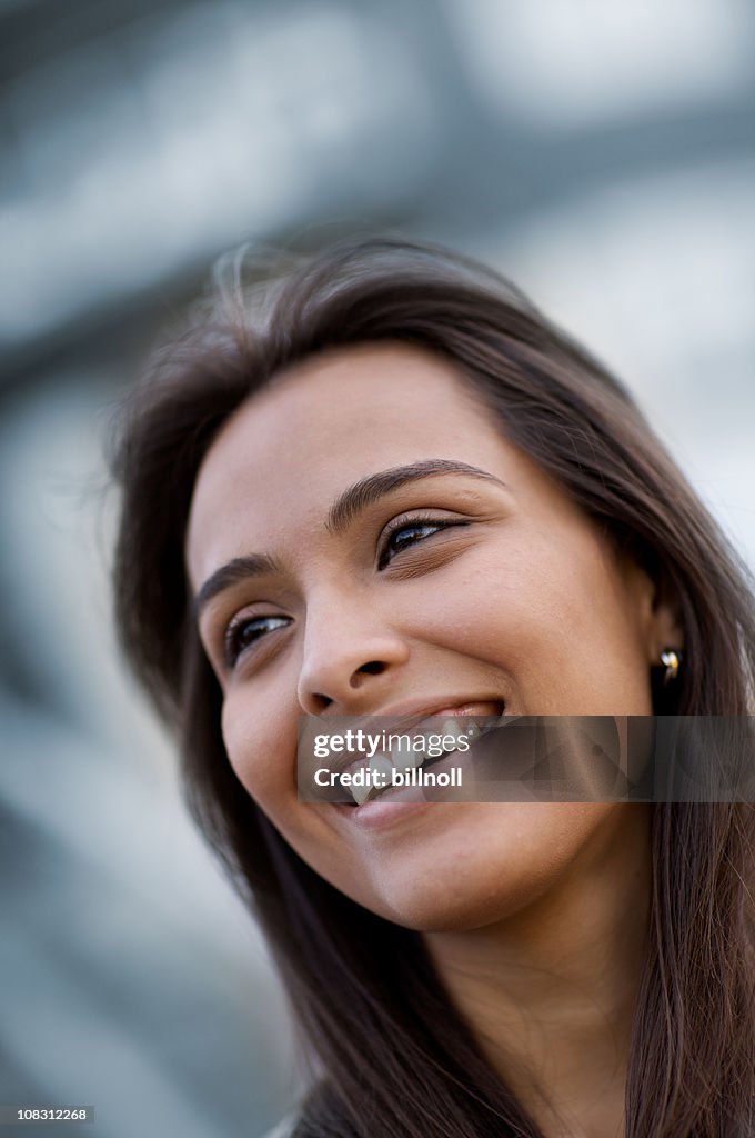 Attractive smiling Hispanic woman