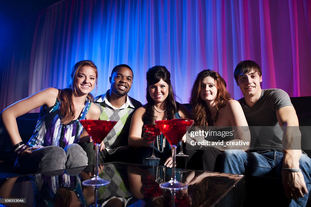 Group of Friends at Nightclub