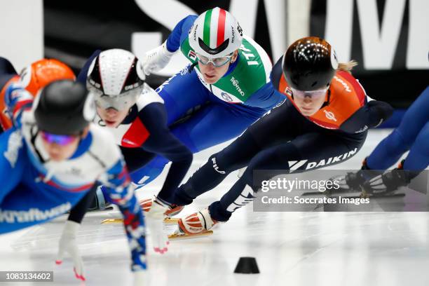 Cecilia Maffei of Italy during the ISU European Championship Shorttrack at the Sportboulevard Dordrecht on January 12, 2019 in Dordrecht Netherlands