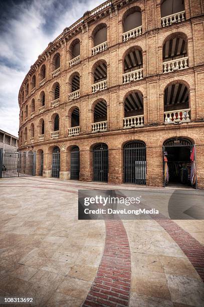 valencia bull ring - city of valencia stadium stock-fotos und bilder