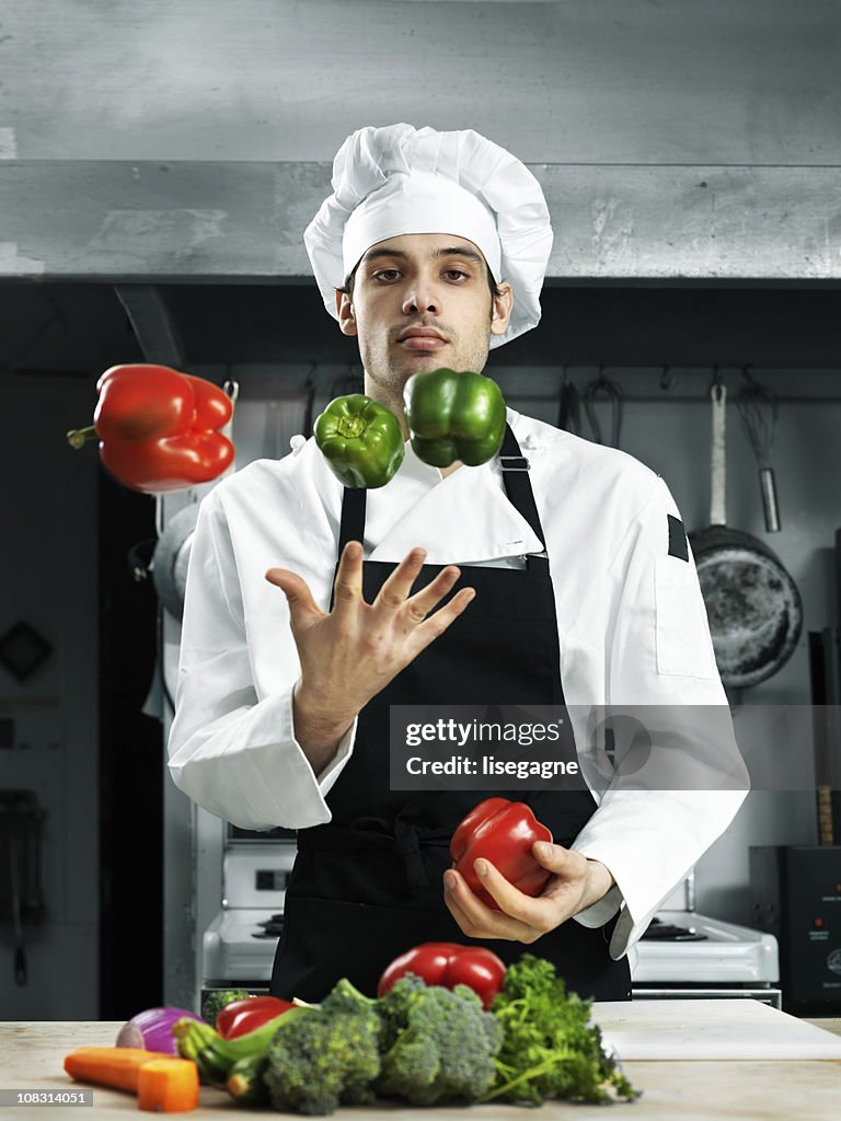 Chef juggling