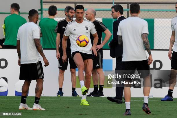 Cristiano Ronaldo of Juventus during the juventus training session - Italian Supercup previews on January 15, 2019 in Jeddah, Saudi Arabia.
