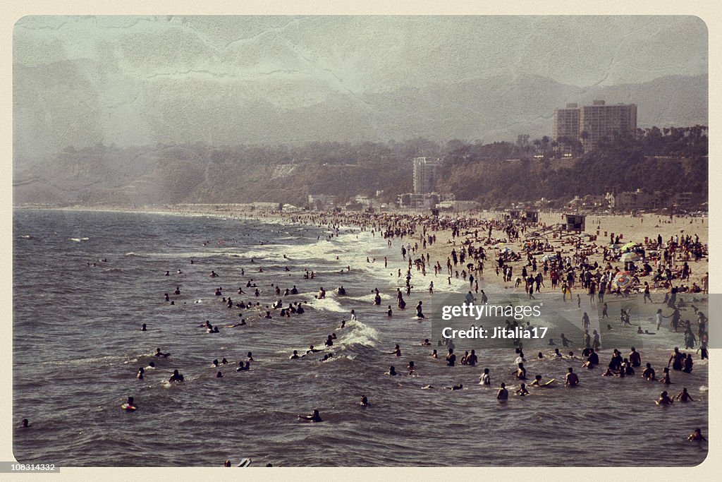 Cartolina d'epoca di Santa Monica, California