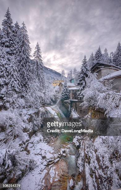 winter in the alps - bad gastein stockfoto's en -beelden