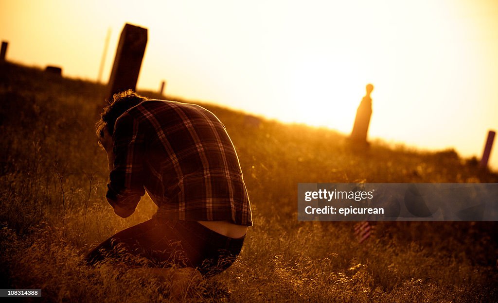 Farmboy und Land Friedhof