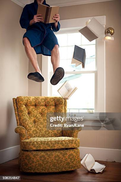 floating living room - funny slipper stock pictures, royalty-free photos & images