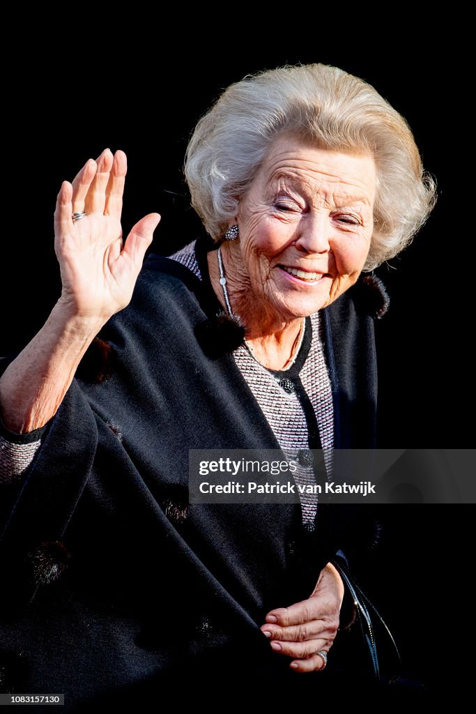 Dutch Royal Family Attends New Year Reception At Royal Palace In Amsterdam