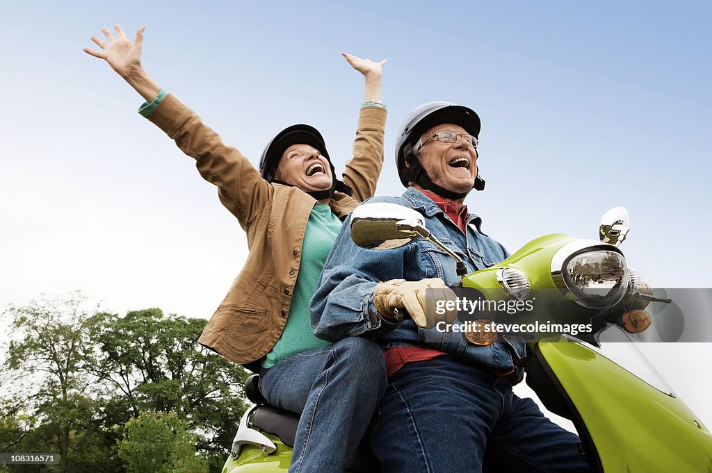 Senior Couple on Scooter