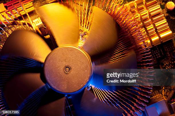 close-up of computer cpu fan - overheated stock pictures, royalty-free photos & images