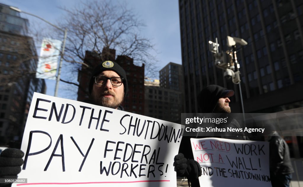 U.S.-NEW YORK-PARTIAL GOVERNMENT SHUTDOWN-PROTEST