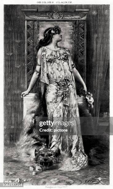 sarah bernhardt (xxxl) - cleopatra stock illustrations