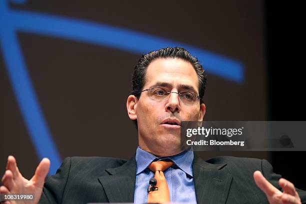 David Gerstenhaber, president and founder of Argonaut Capital Management LP, speaks during the Bloomberg Link European Debt Crisis conference at the...