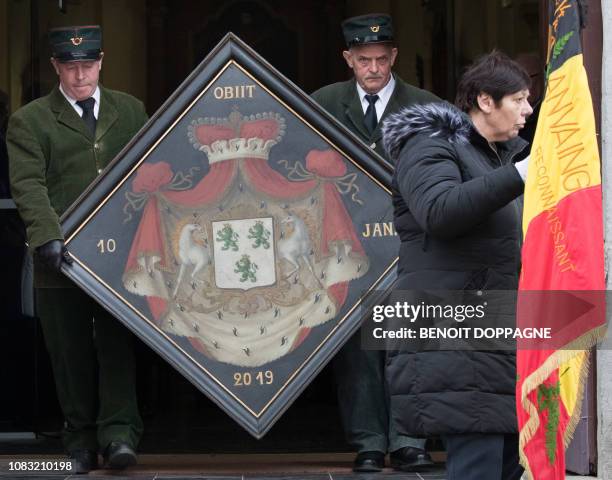 Illustration picture taken during the funeral service for Count Philippe de Lannoy, at Frasnes-Lez-Anvaing, Wednesday 16 January 2019. The Count died...