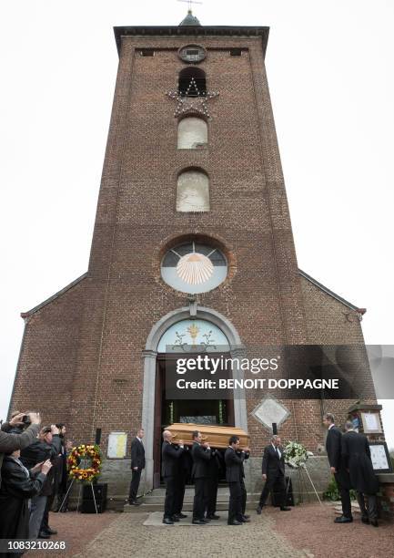 Illustration picture taken during the funeral service for Count Philippe de Lannoy, at Frasnes-Lez-Anvaing, Wednesday 16 January 2019. The Count died...