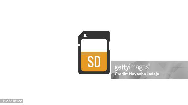 sd memory card - sim card stock illustrations